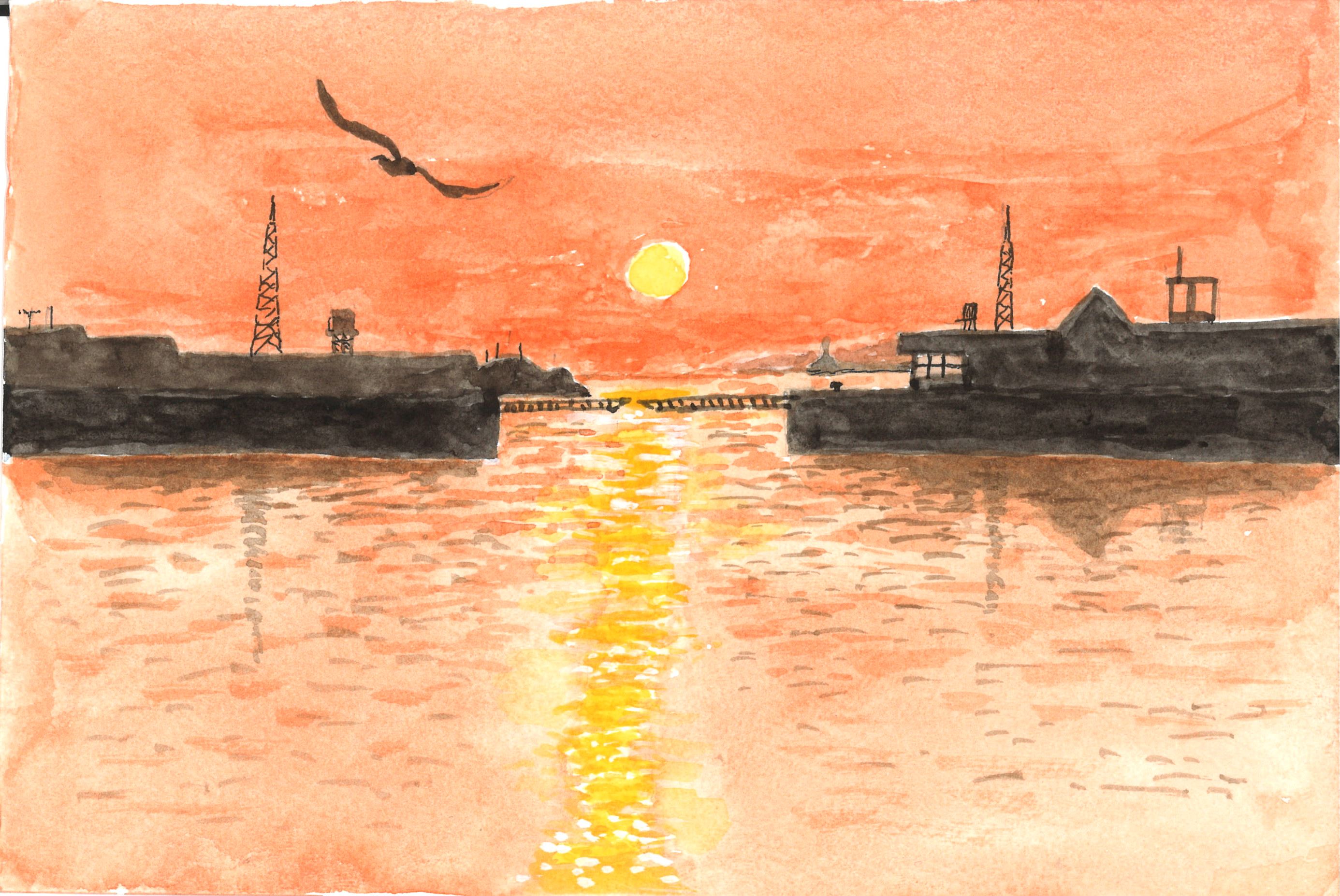 大牟田市 三池港の風景