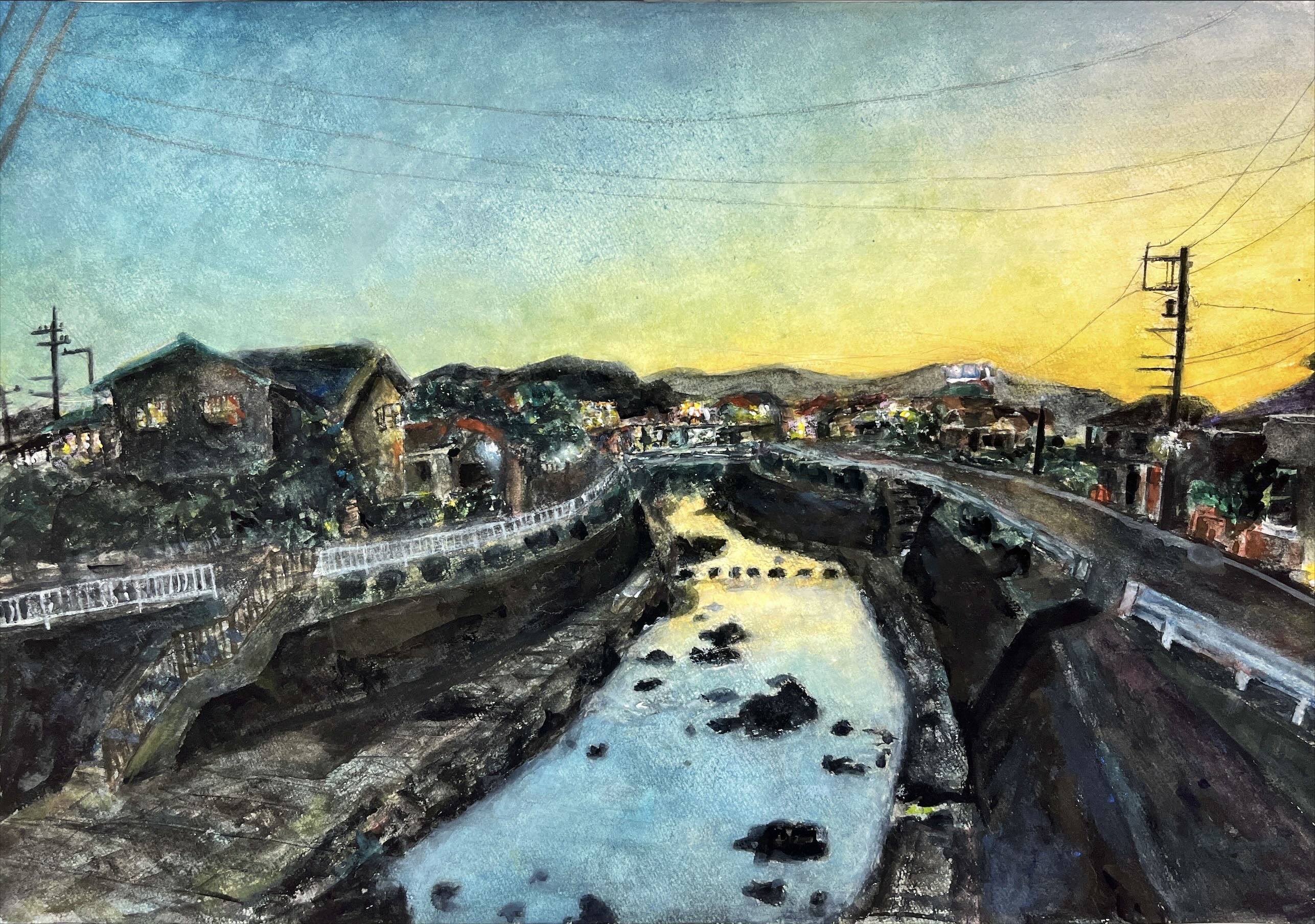 春日市春日２丁目　御潮井橋の風景