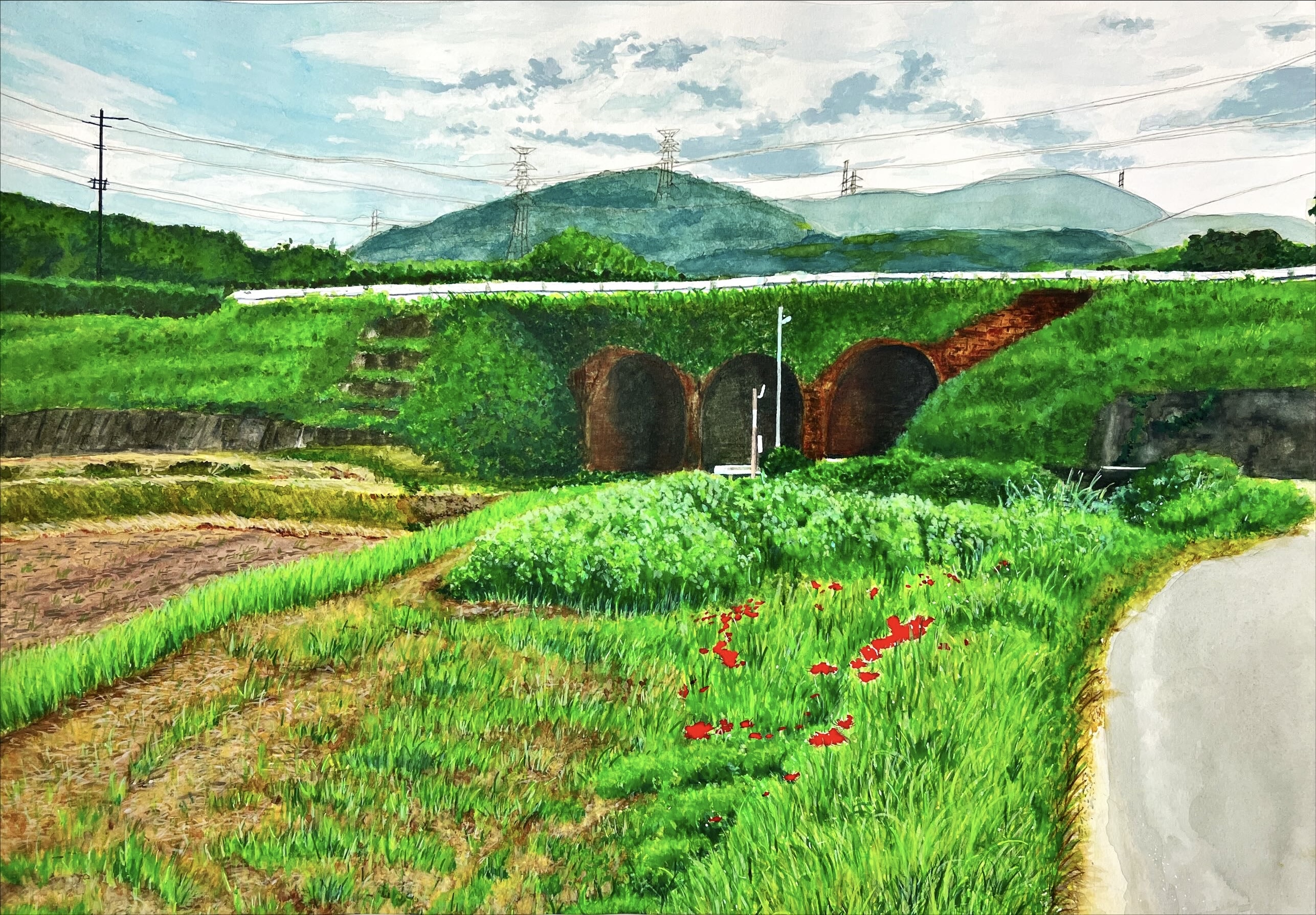 筑紫野市永岡の風景